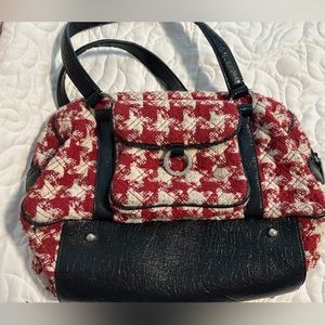 Vera Bradley red houndstooth limited edition satchel and hat EUC